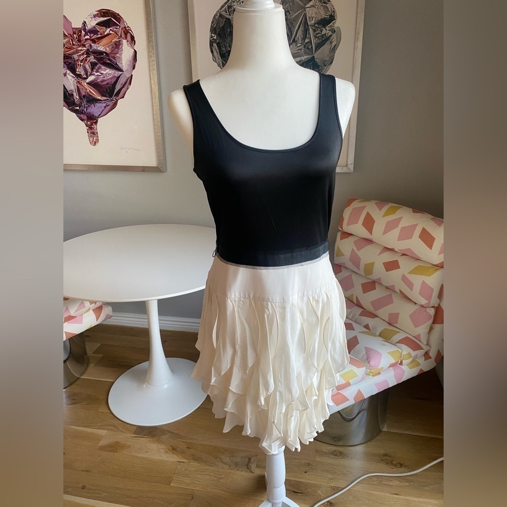 BCBG Black White Dress Size 6